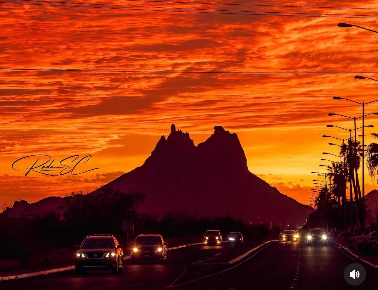 Atardecer Cerro Tetakawi San Carlos Sonora